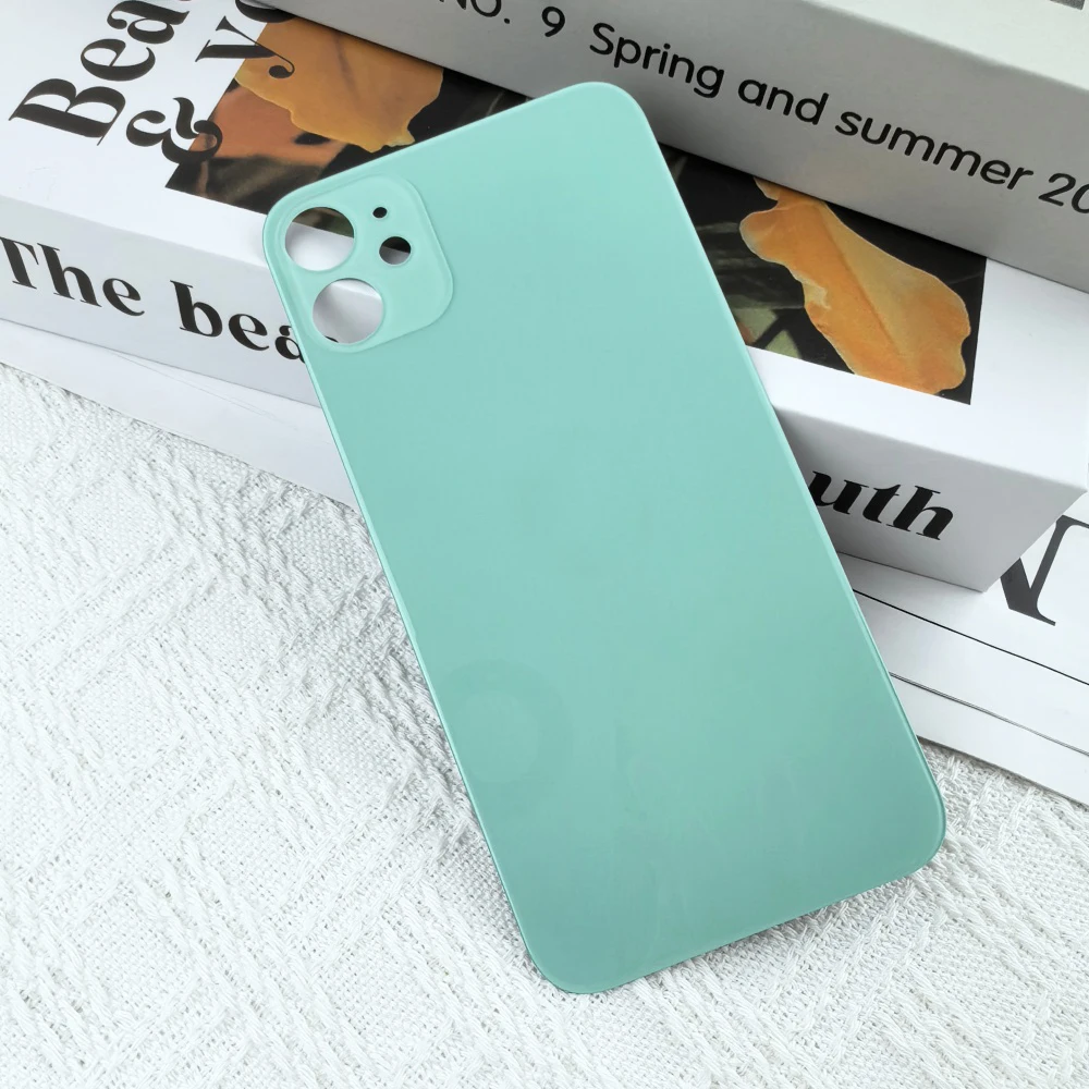 Back Cover For iPhone 11 Replacement Rear Glass Housing Cover Battery Door Back Panel With Camera Hole Multi‑Colors Repair Parts