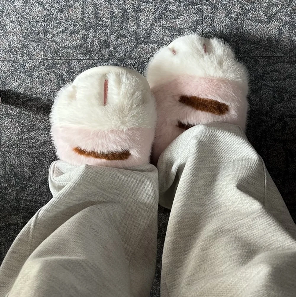 새롭고 사랑스러운 고양이 발 모양 슬리퍼, 여성용 실내화, 미끄럼 방지 기능, 털 안감, ... - 4