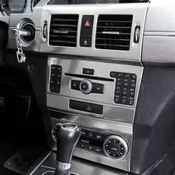 Car Styling Center Console Air Conditioner CD Frame Cover For Mercedes Benz GLK X204 2008-2012 Stainless Steel Air Outlet Trim
