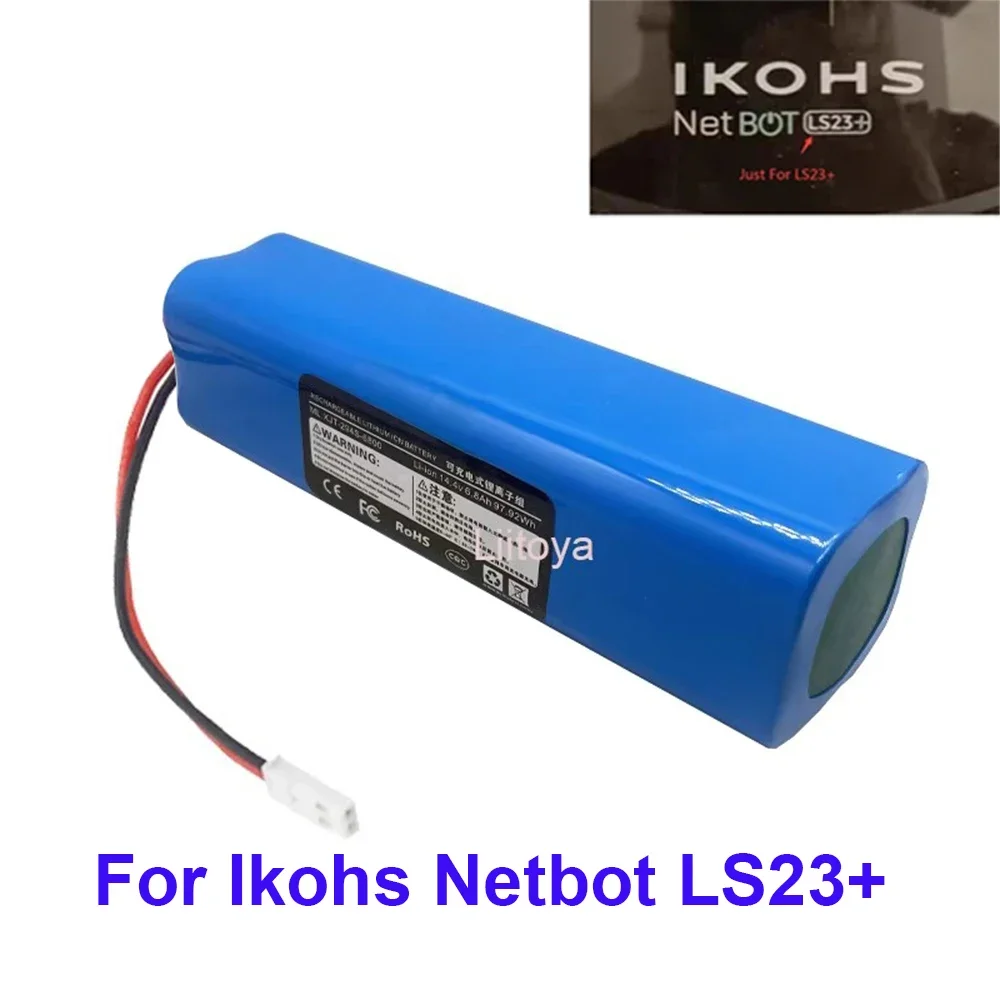 100% New Original 6800mAh Inr18650 M26-4s2p 4inr19/66-2 Robot Battery For Ikohs Netbot LS23+ Endurance Vacuum Cleaner