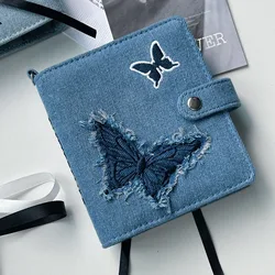 Quaste Schmetterling Jeans Notizbuch M5 Loose Leaf Journal Mädchen Student Tagebuch Notizbuch M5 Ludwig