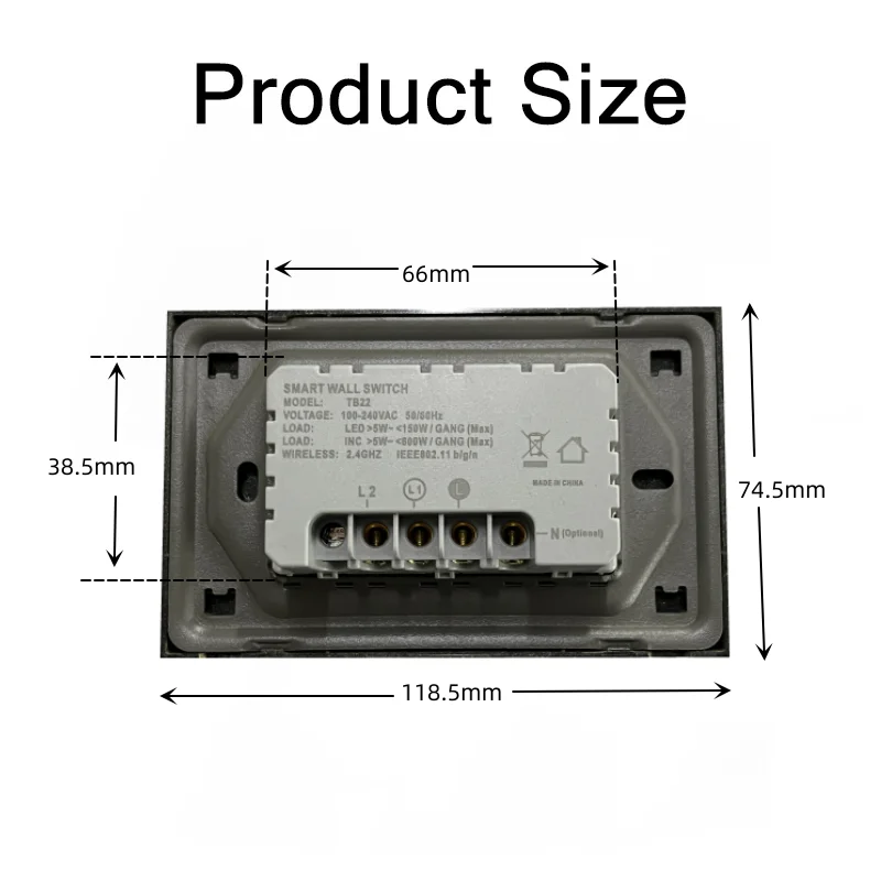 Imagem -06 - Tuya Interruptor Inteligente Wifi Luz Inteligente de Parede Interruptor sem Fio Aplicativo Smart Life Controle de Voz Trabalhar com Alexa Google Home Alice