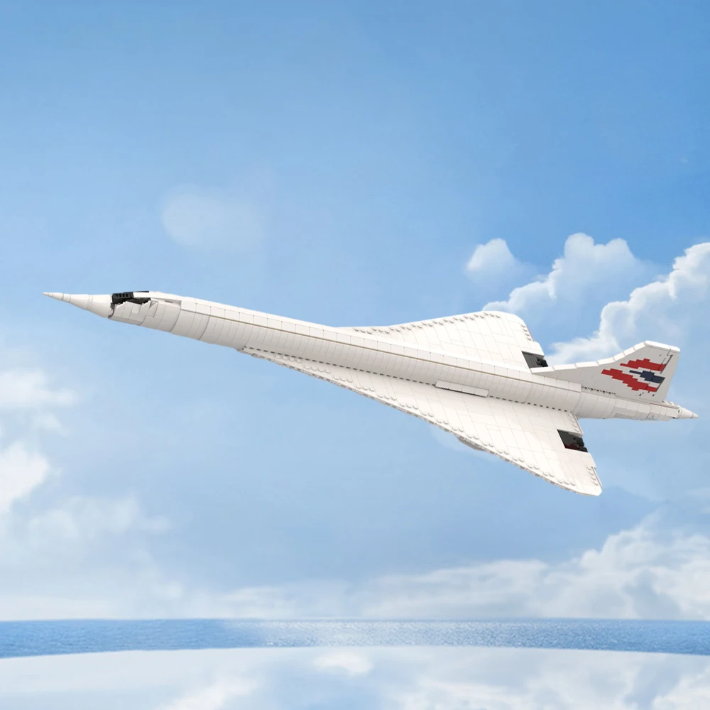 MOC-décennie s de construction d'avion de ligne Supersonic ConUL, modèle d'avion Concord, très grand avion de passagers, jouets cadeaux