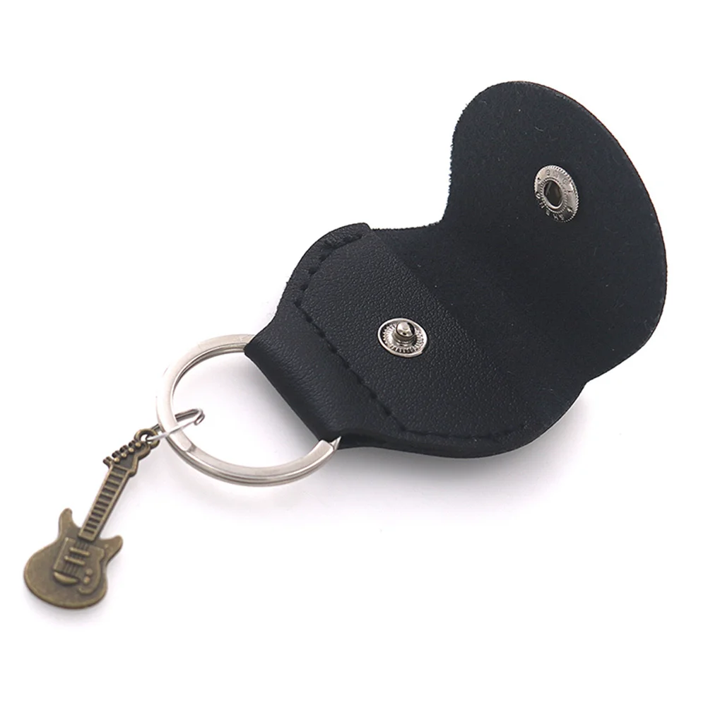 

Plectrum Bag Organizer Guitar Pick Picks Case Holder Protector Keyring Plectrums