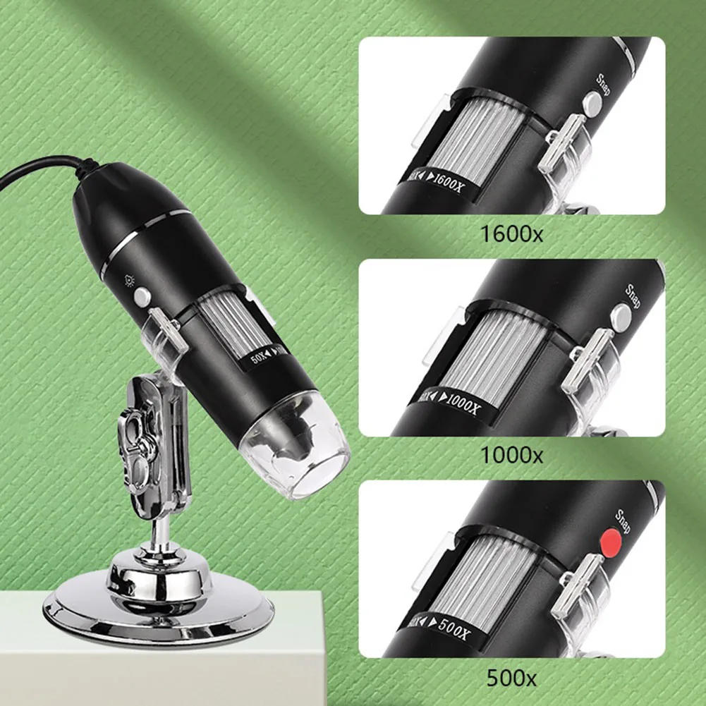 1600X 1000X 500X Digital Microscope LED Magnifier Camera USB Electronic Microscope For Soldering Magnifier Cell Phone Repair