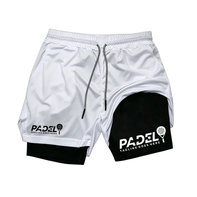 

Comfortable Elastic 2-in-1 Performance Shorts Men's Quick Dry Compression for Sports and Gym Training Summer Gym Fitness Running