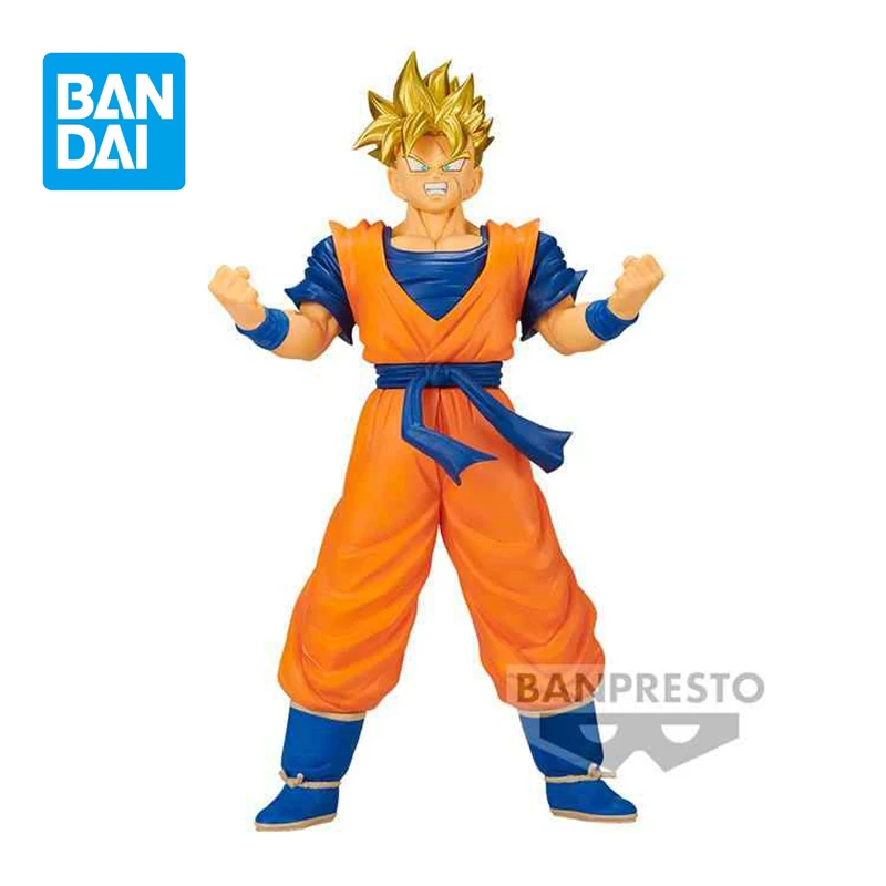 

Dragon Ball Z Figure Goku Bandai Original BANPRES BOS SP15 PVC Anime Action Figure 19CM Future Son Gohan Toy Model Gift In StocK