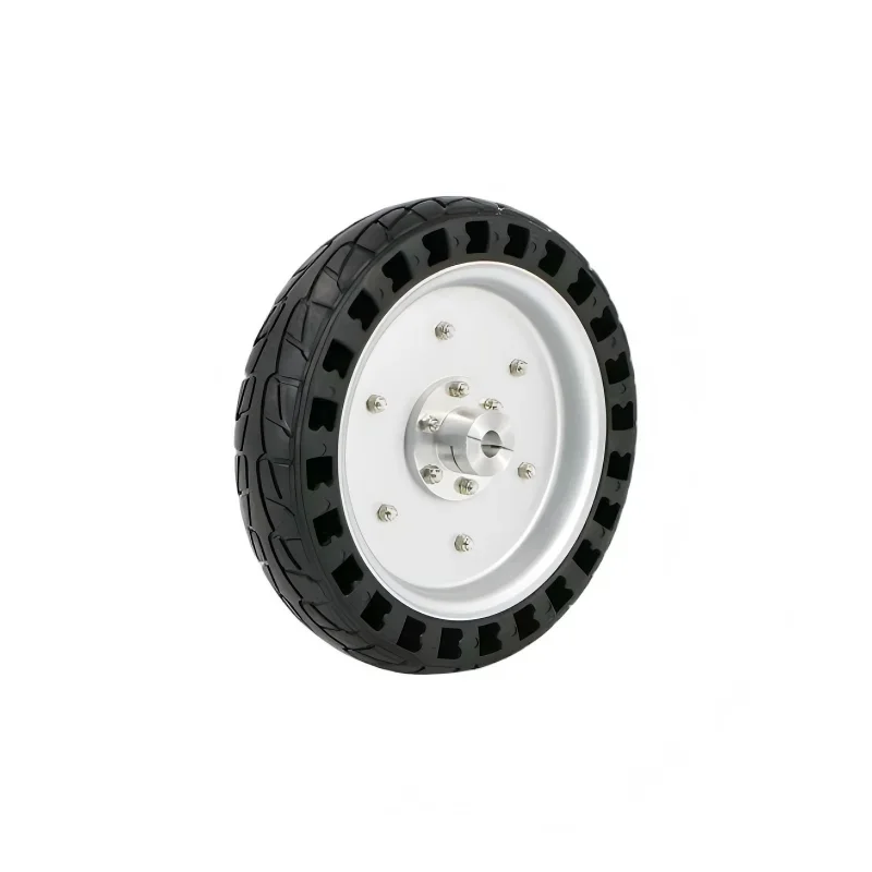 50Kg Load 152mm 217mm 230mm Honeycomb Drive Wheel with Clamping Type Coupling For Robot Car Wheel Bearing Puncture Proof Wheel