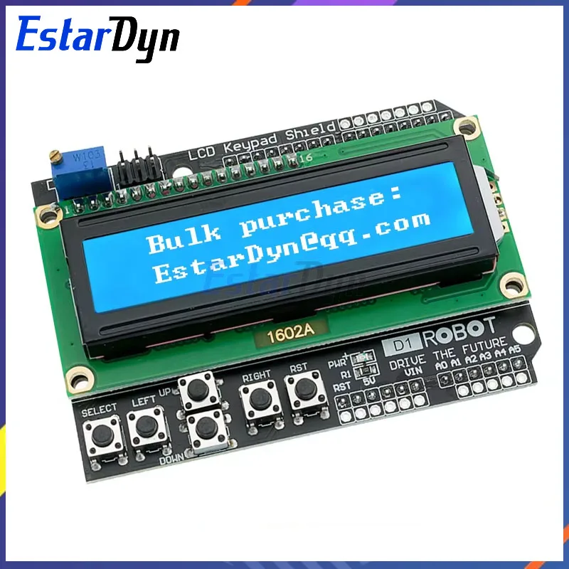 Estardyn 1602 LCD Keypad Shield LCD1602 LCD 1602 Module Display For Arduino ATMEGA328 ATMEGA2560 raspberry pi UNO blue screen