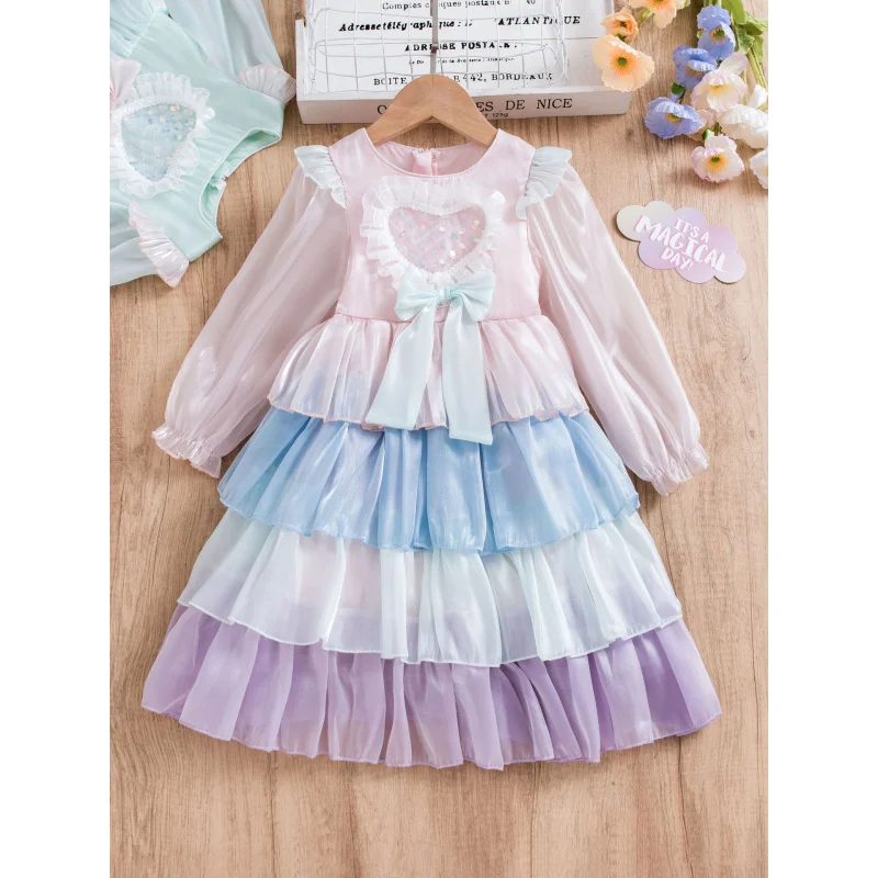 Girls' Autumn Dress2024New Fashionable Children's Clothing Baby Girl Spring and Autumn Princess Dress