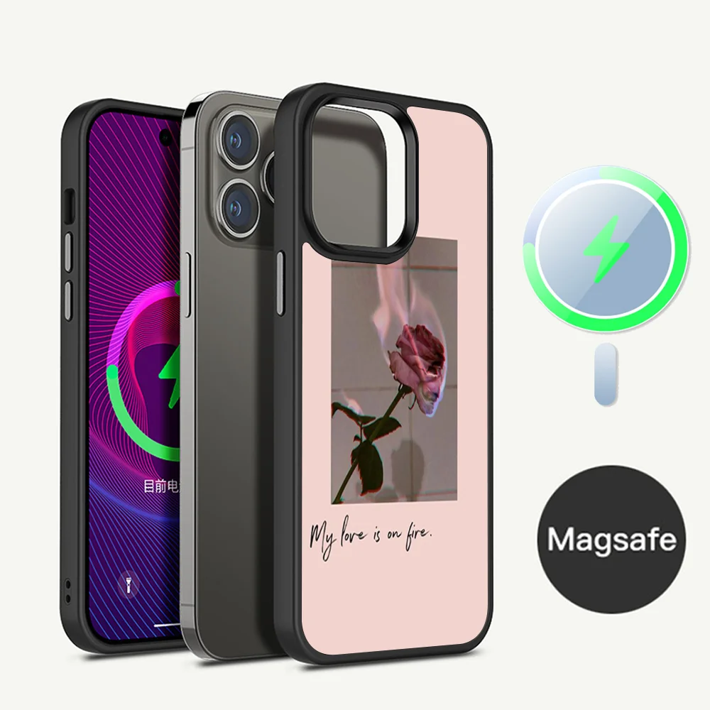 

Pink Aesthetics songs lyrics Aesthetic Phone Case Magnetic Case For iPhone 14 13 12 11 15 Pro Max Plus Mini For Magsafe Wireless