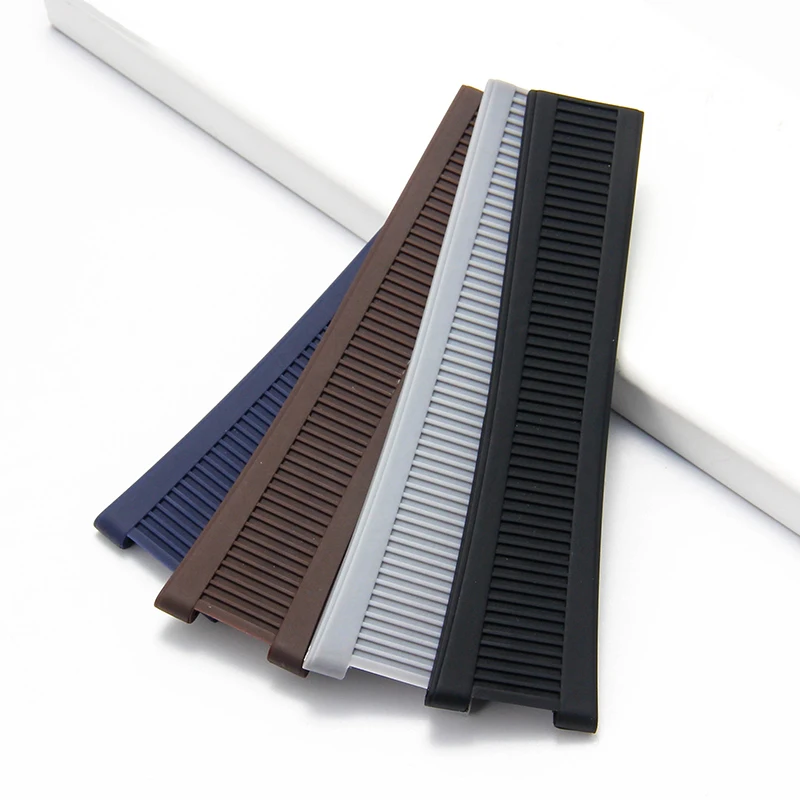 واجهة مقعرة 25x13 مللي متر حزام ساعة سيليكون مشبك قابل للطي ل باتيك فيليب نوتيلوس 5726 5980 حزام مرن مانع لتسرب الماء