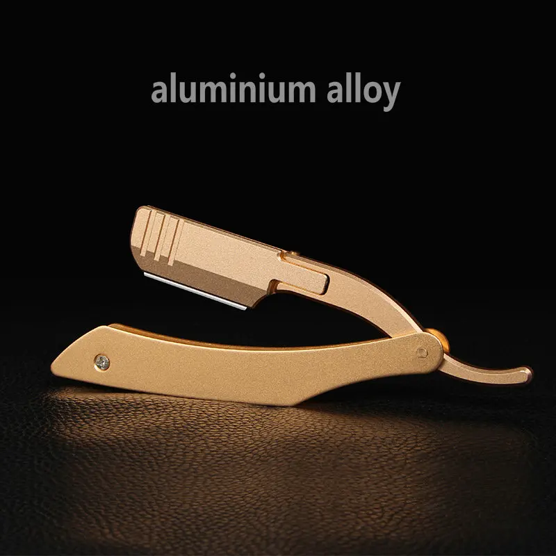 Nam Mới Thẳng Máy Làm Tóc Dao Cạo Tóc Cạo Râu Tỉa Lông Hợp Kim Nhôm Lông Nách Gấp Dao Cạo Tóc Dụng Cụ