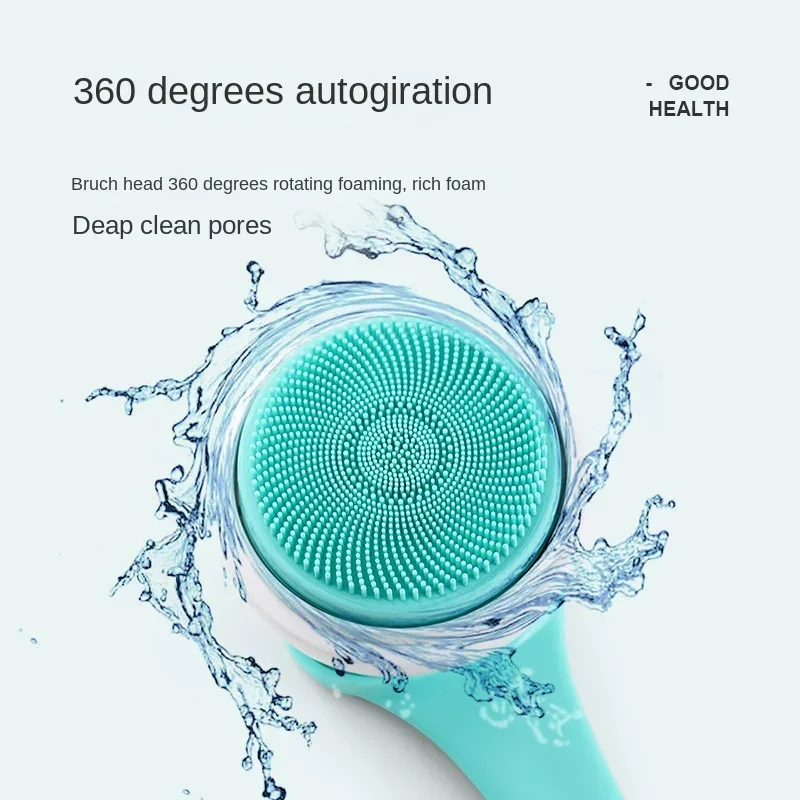 Silicone Body Scrubber Electric Shower Brush Cordless USBcharge Bath Washing Silicon Back Massage Foot Exfoliating Skin Friendly