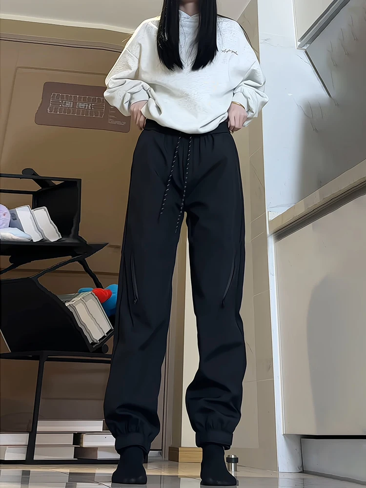 

Утепленные зимние брюки для активного отдыха и альпинизма, мужские, из мягкой ткани, с защитой от разрывов, со шнурком, повседневные, прямого кроя.