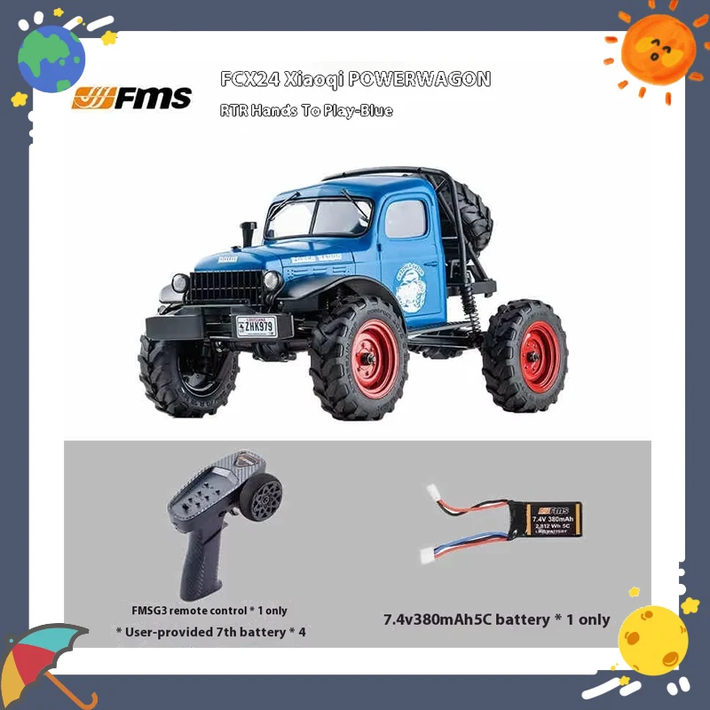 

Fms 1/24 Xiaoqi V2 Fcx24 Power Wagon Climbing Rc Полностью пропорциональный автомобиль с дистанционным управлением 4wd Off Road Подарок для мальчика
