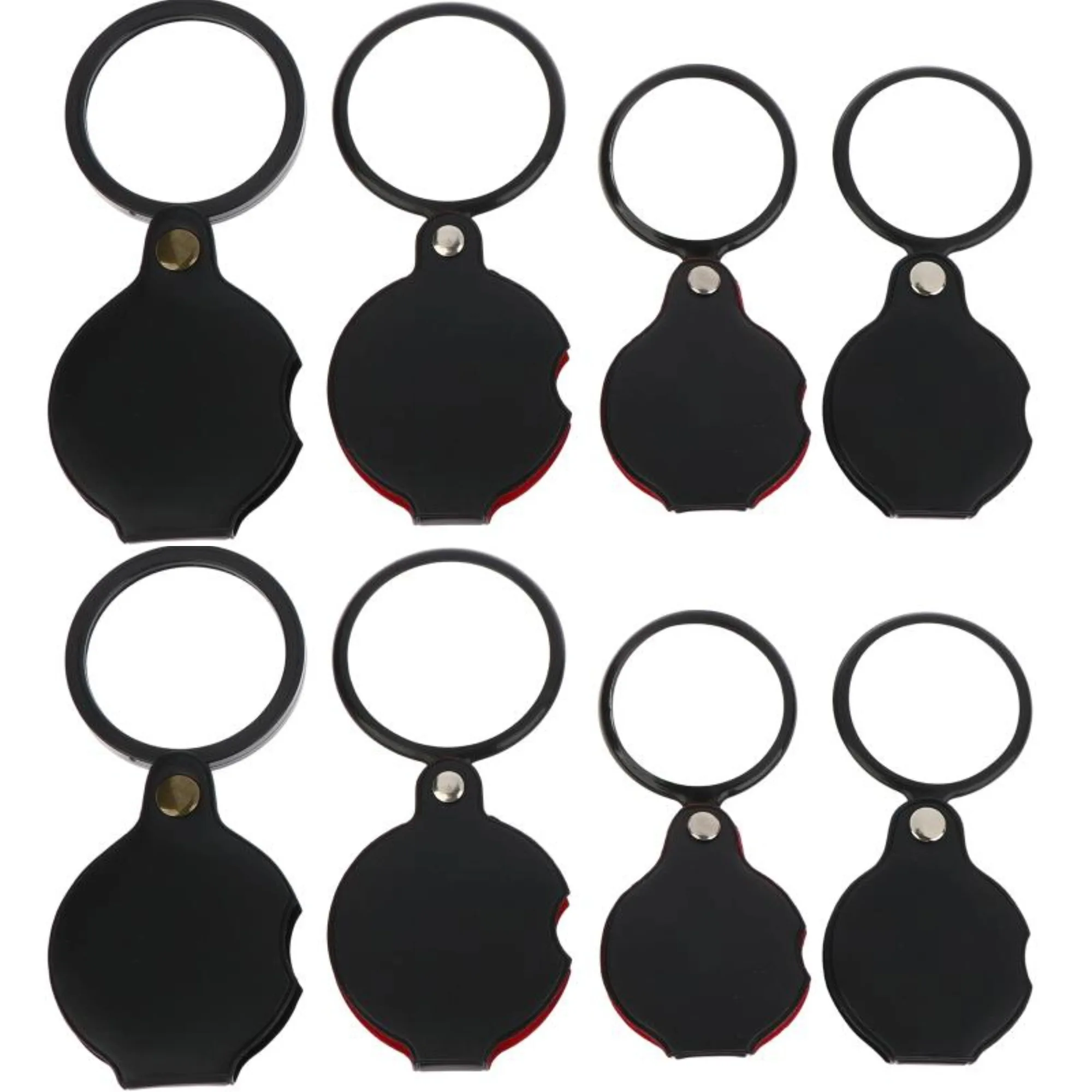 50/60/70mm Leather Case Folding Magnifying Glass Portable Handheld 8X Read Newspaper Jewelry Gift Single Glass Lens Magnifier