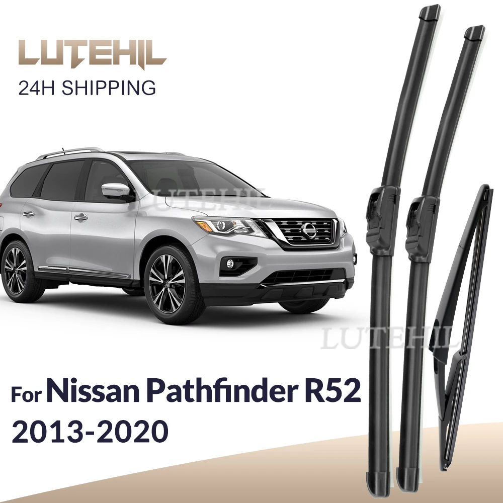 

For Nissan Pathfinder R52 2013-2020 2014 2015 2016 Wiper Front&Rear Wiper Blades Windshield Windscreen Window Brushes 26"17"12"