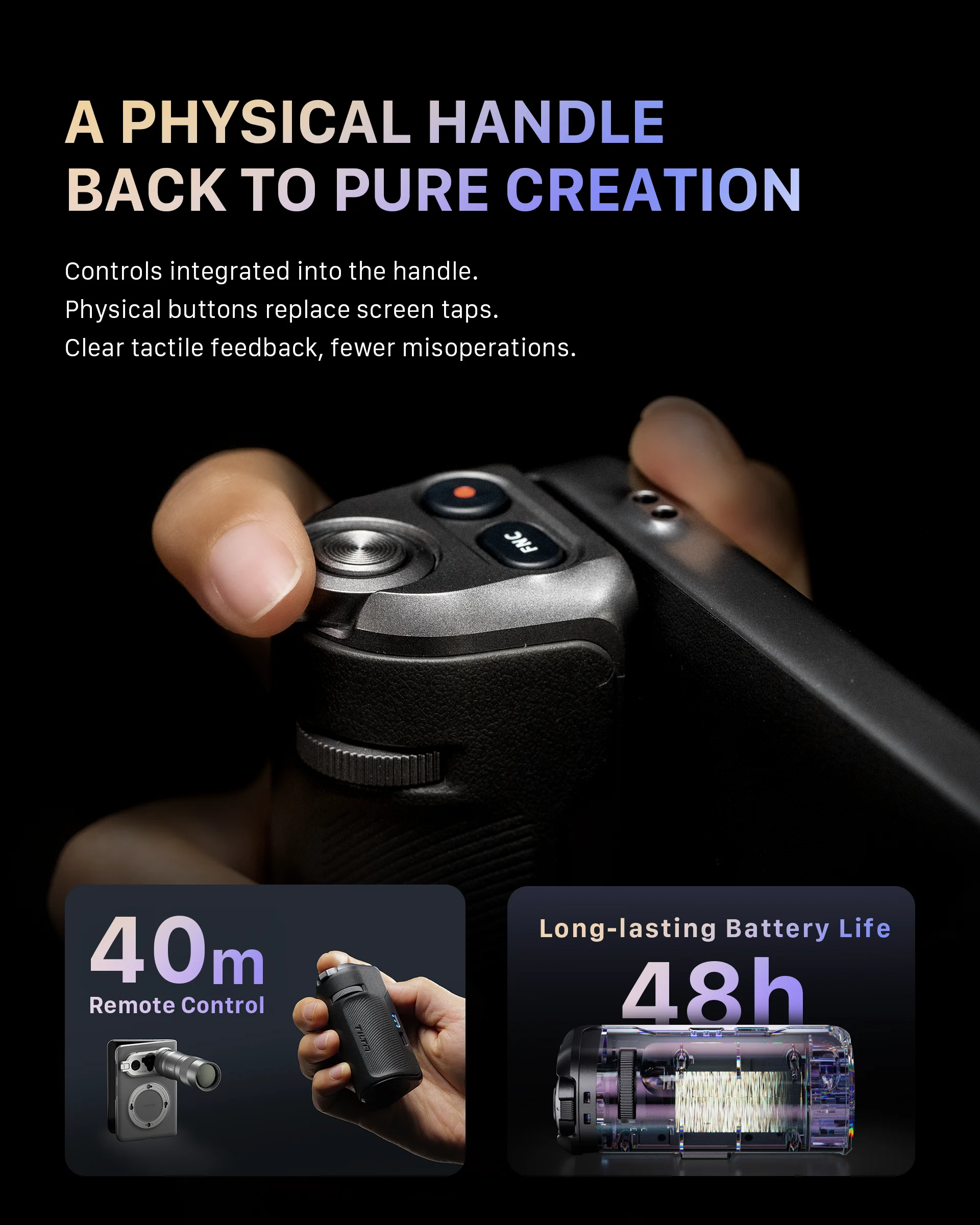 TILTA für HUAWEI Pura 90 Pro/Pro Max Teleobjektiv-Handheld-Kit DESIGN mit Fokusgriff 3,33x Telekonverter-Objektiv TKL-H80 – Detail 15