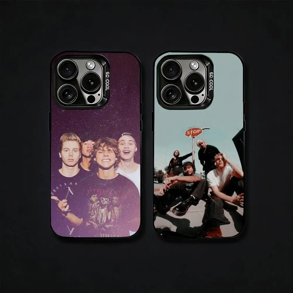 

5 S-Seconds of S-Summers Band Phone Case For iPhone17, 16,15,14,13,12 Pro Max Black Candy Matte Shockproof Cover