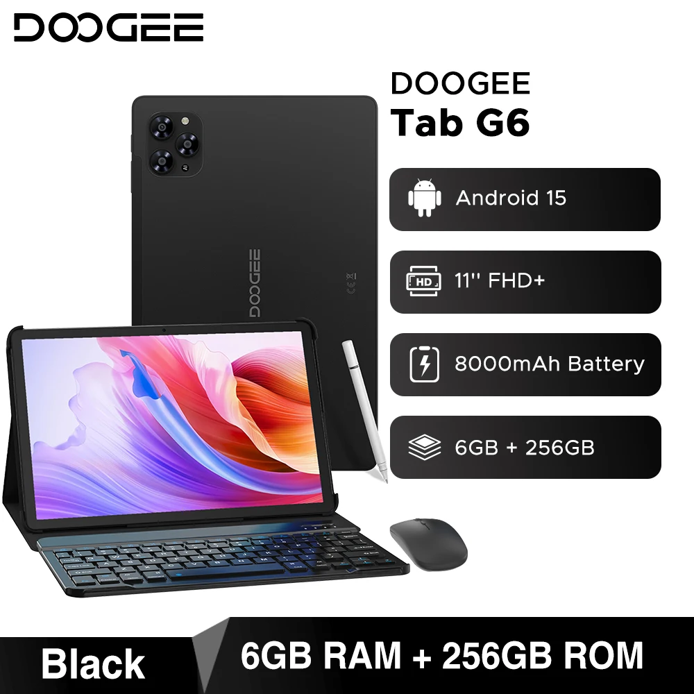 ✨新品✨Android15タブレット Tab G6 30GB 256GB11型 DOOGEE Tab G6 - Android 15 Smart Tablet | Large Screen + Ultra