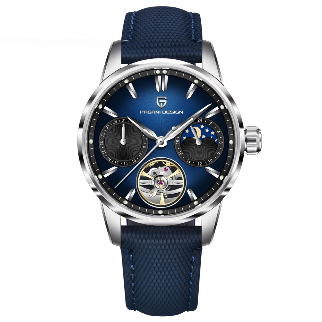 Men's Automatic Mechanical Watch with Moon Phase