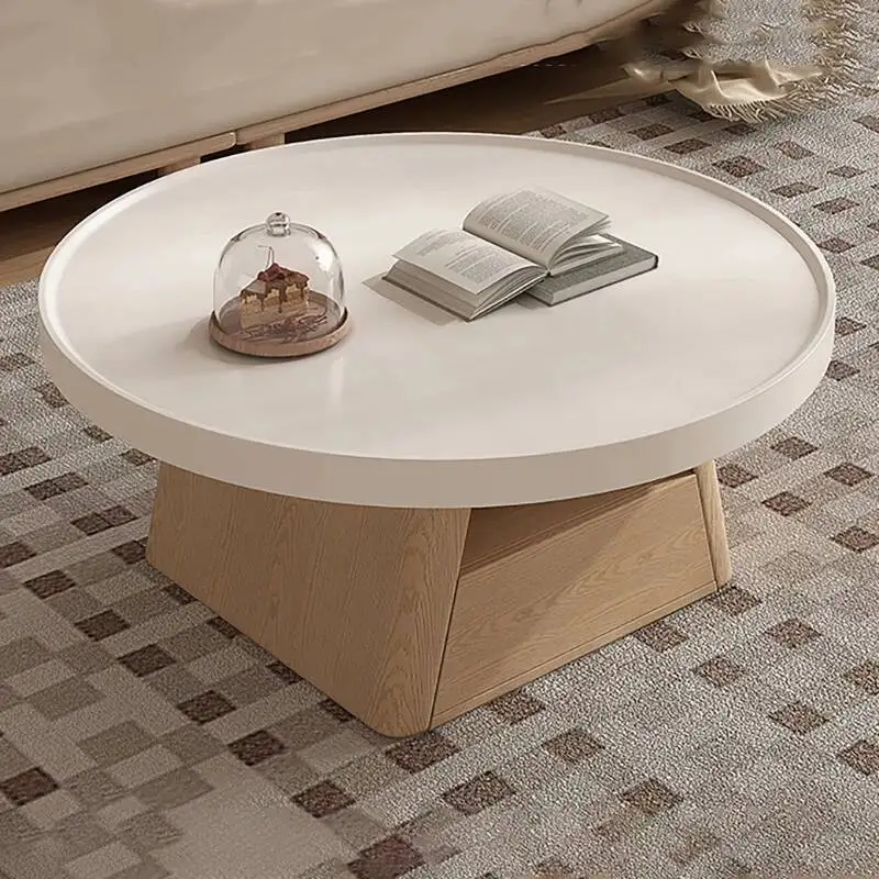 طاولات القهوة ذات التصميم الحديث، طاولة القهوة الفاخرة الخفيفة ذات الطراز البسيط، تخزين أنيق، أثاث غرفة المعيشة #6