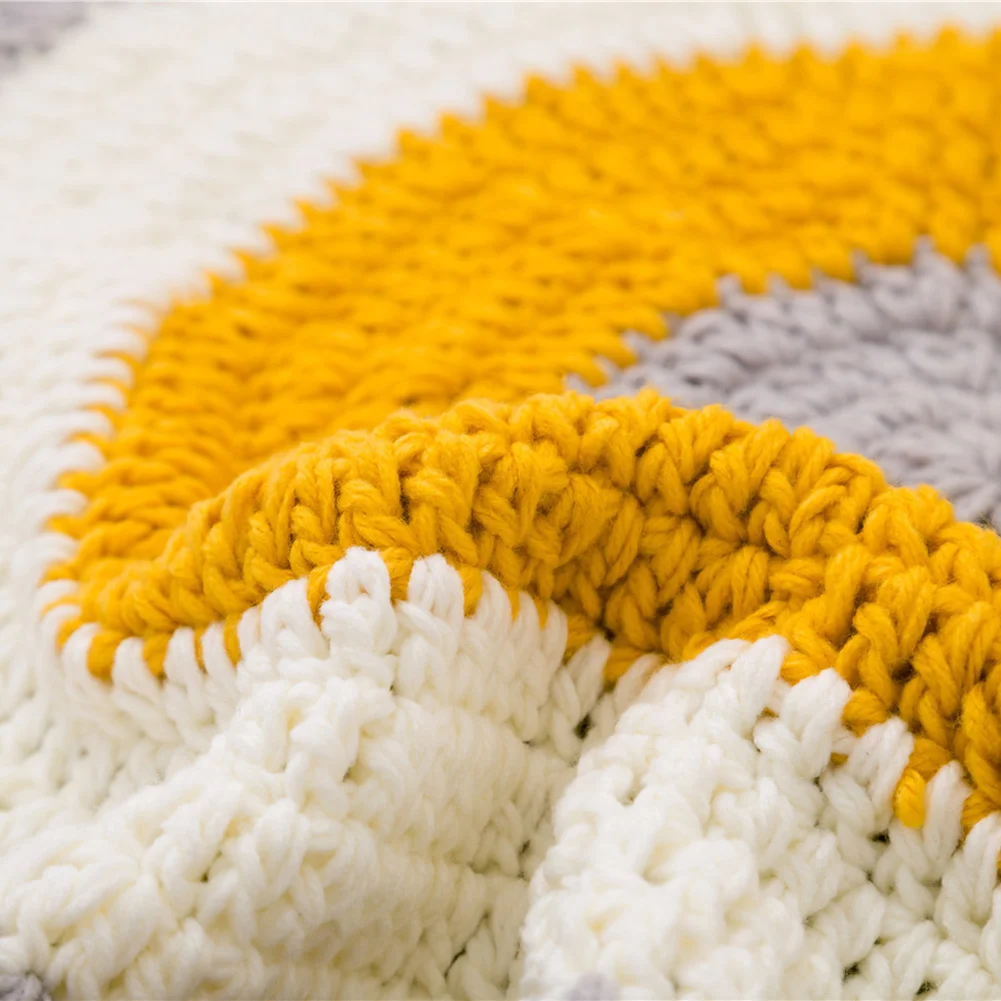 EHOMEBUY Children's Rugs for Room Living Room Round Carpet in The Nursery Bedroom Rug Hand Made Acrylic 80CM  Floor Mat