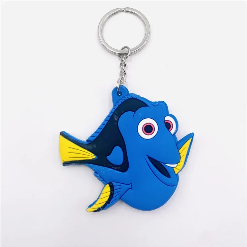 Disney Pixar Finding Nemo Cartoon Keychain Kawaii Dory Nemo Double Sided Keyring Backpack Pendant Bag Accessories Car Key Chain