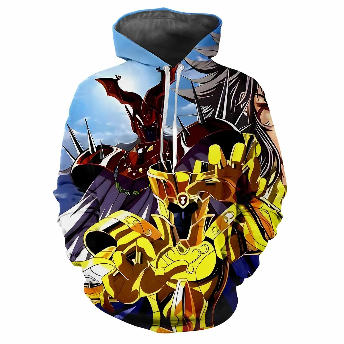 Saint Seiya Classic 3D Harajuku Printed Cartoon Anime Cool Fashion Avant-garde Men Women Soft And Comfortable Trendy Hoodie Top