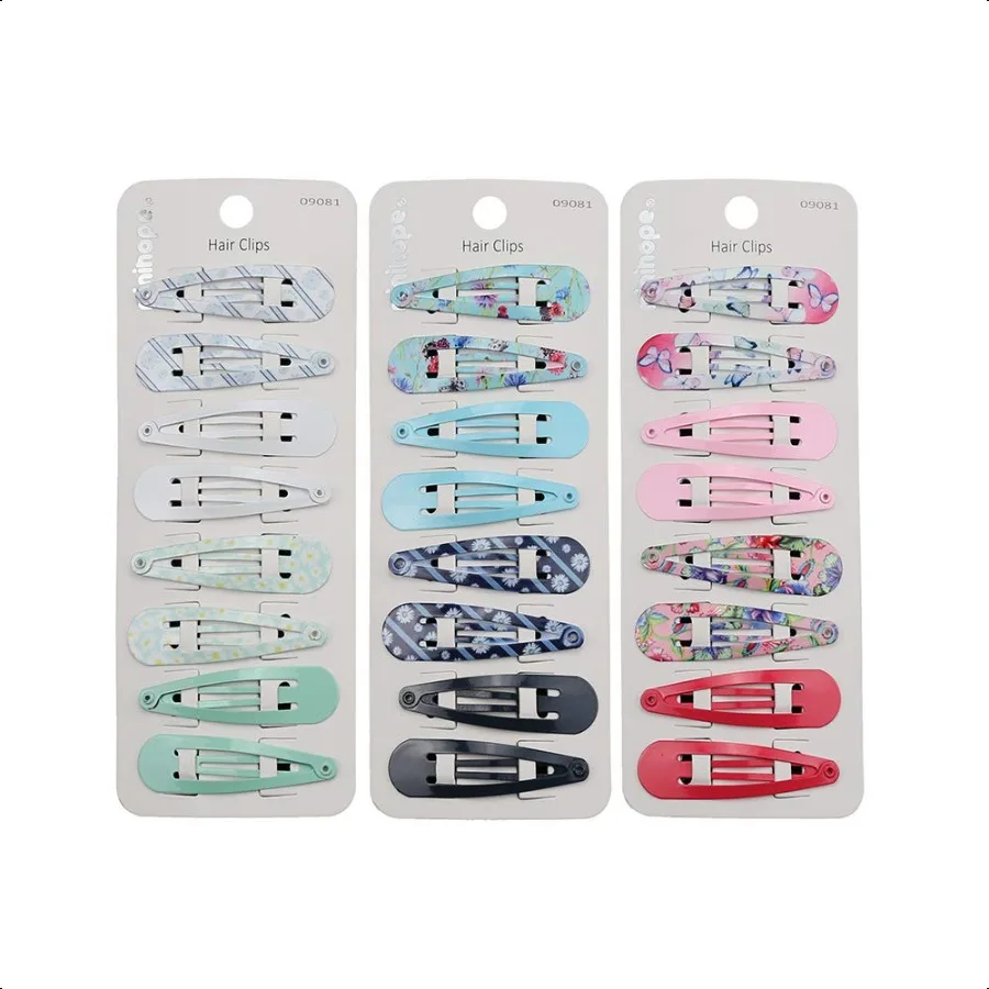 

snap clips for grils snap hair clips for women Printed pattern fashionable and elegant 5cm 24 Count Pack of 1