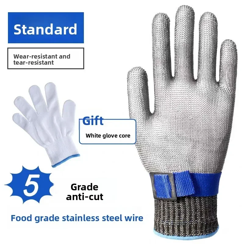 Edelstahl handschuhe Anti-Schnitt-Sicherheits schnitt beständiger hand schützender Metall-Fleisch gitter handschuh für metzger messerstich