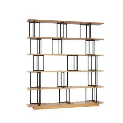 Minimalist Solid Wood Bookshelf Rack Modern Floor Retro Partition Creative Display Display Rack