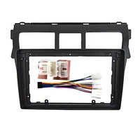 Panel de Fascia de Radio de coche de 2 DIN, 9 pulgadas, para Toyota Vios 2007 Belta 2005 Yaris Sedan 2006, Kit de instalación de embellecedor de salpicadero estéreo