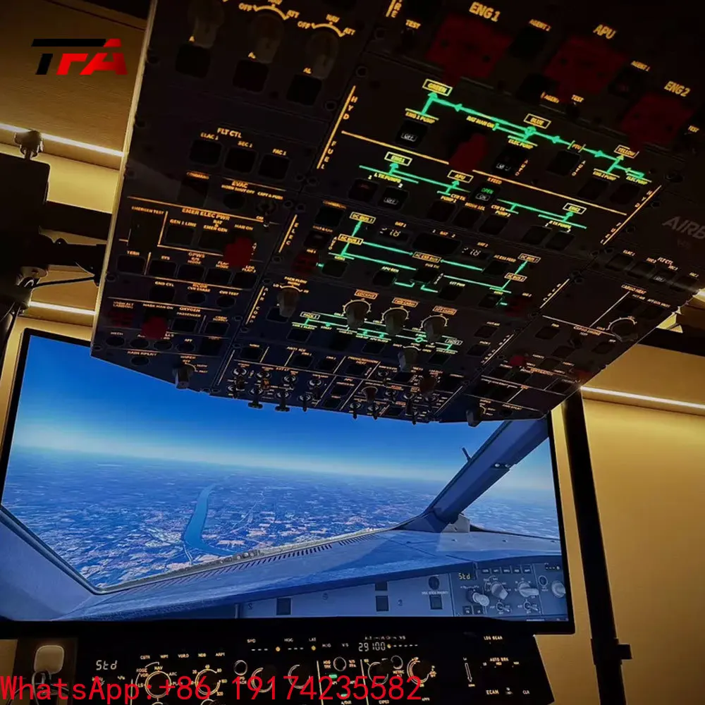 Full Size Overhead Panel With Stable Control Structure For Desktop Flight Simulation And Commercial Game Venues