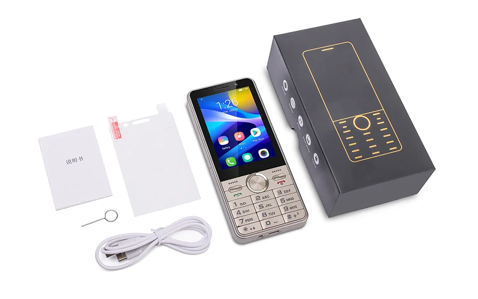 UNIWA HOPE XS24 4G Touch Screen Keypad Phone Android 8.1 2GB+16GB 2500mAh Dual SIM Card Quad Core 3.5Inch Whatsapp GPS Cellphone