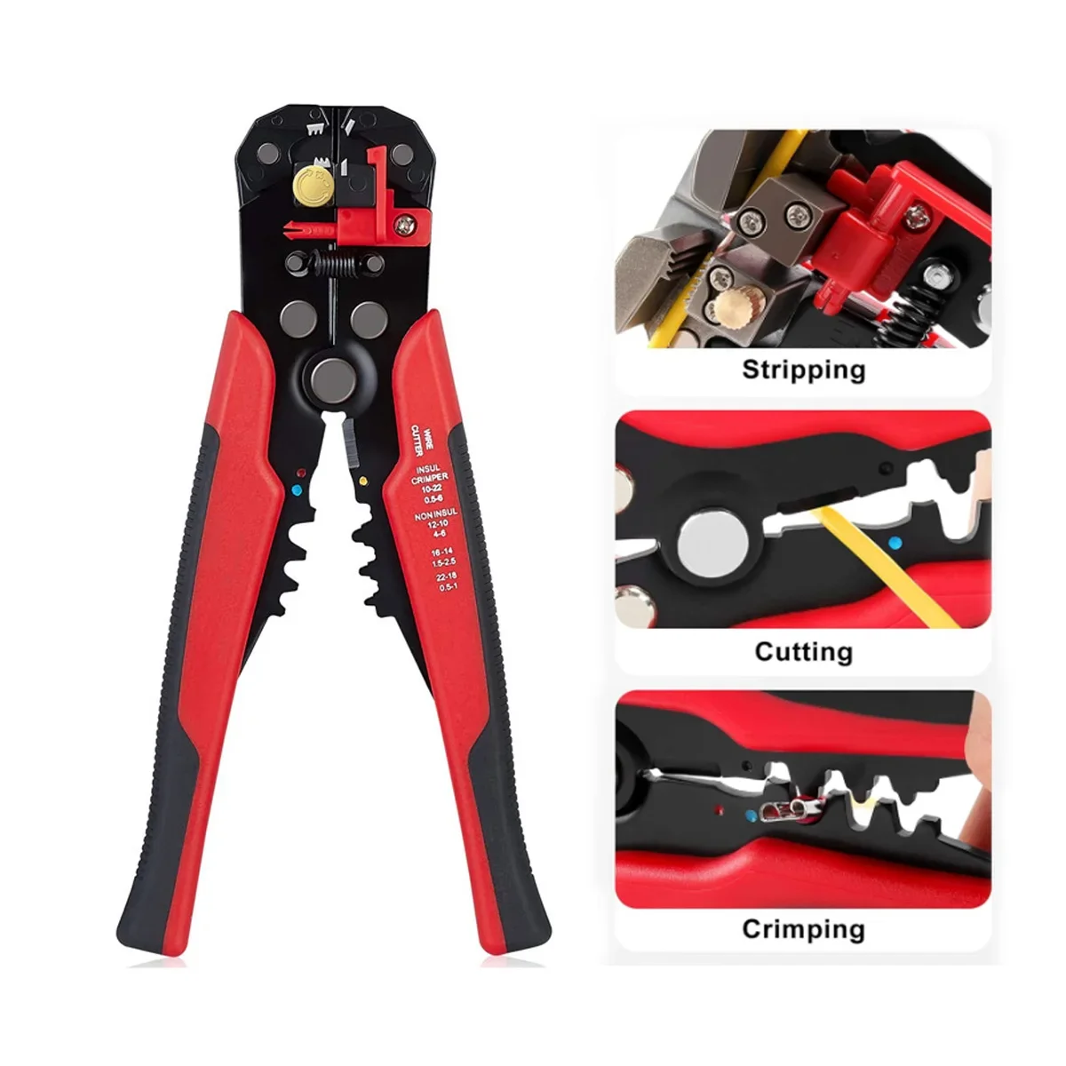 Professional Electrician Wire Tool Cable Wire Stripper Cutter Crimper Automatic Crimping Stripping Plier