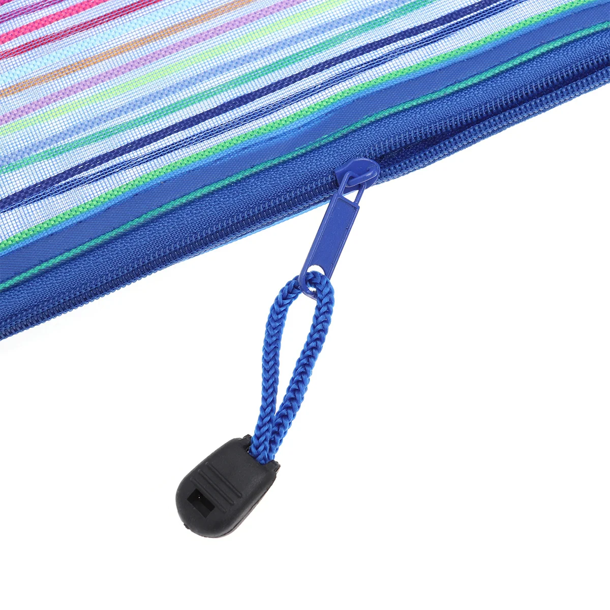 

12 шт., сетчатая сумка на молнии, нейлоновая сумка для хранения в радужную полоску для офиса, школы, путешествий, легкий органайзер