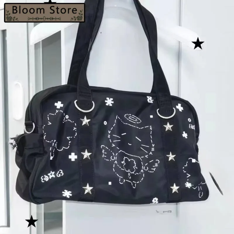 

Korean Vintage Y2k Aesthetic Shoulder Underarm Bag Fashion Transparent Tote Handbags Women All Match Trendy Ita Bags Streetwear