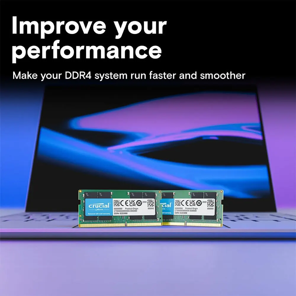 Crucial DDR4 RAM 16 ギガバイト 32 ギガバイト 4 ギガバイト 8 ギガバイト 3200MHz 2133 2400 2666MHz ラップトップメモリ SODIMM PC4-25600 21300 19200 17000 インテル & AMD