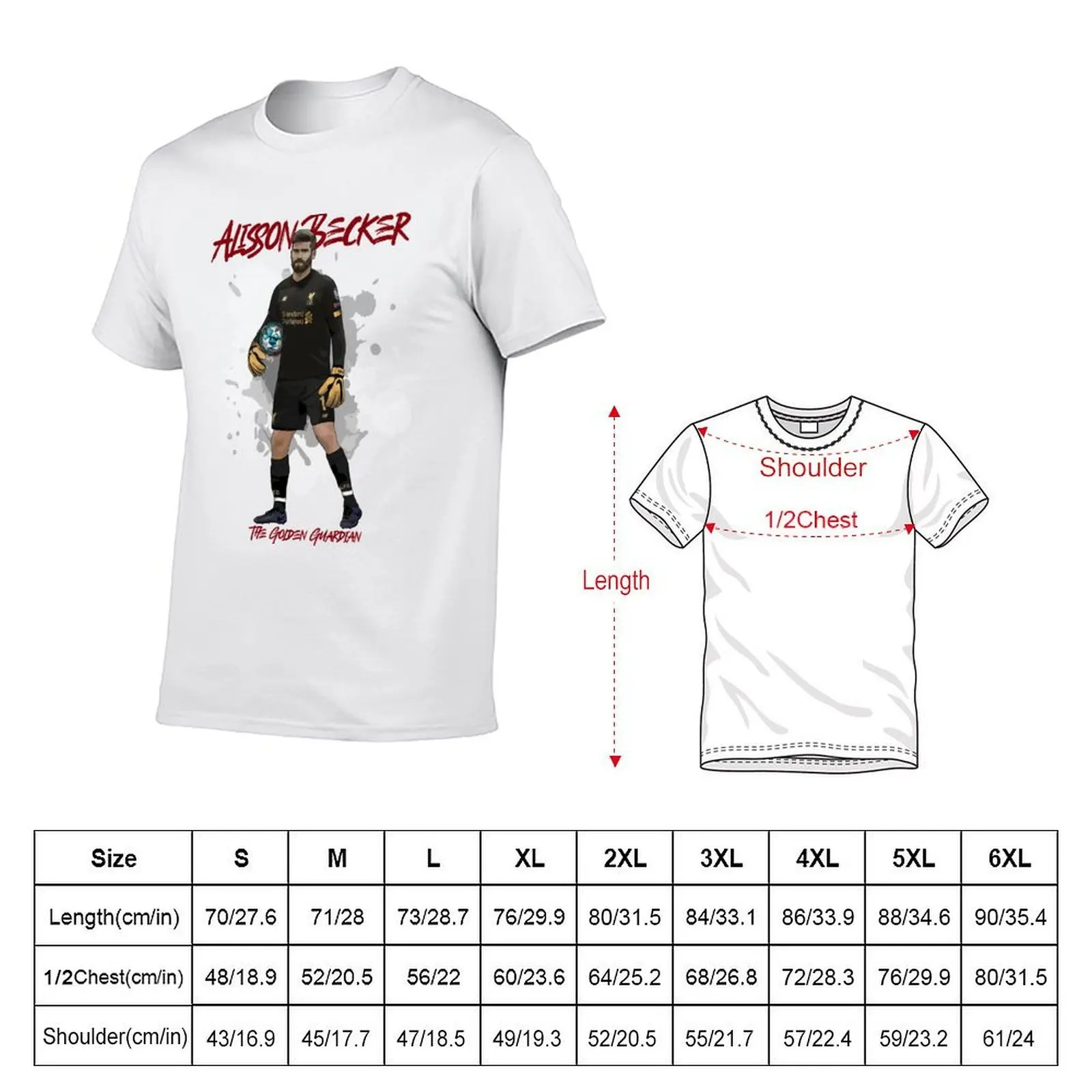 Alisson Becker - The Golden Guardian T-Shirt cotton t shirt man man t shirt designer man t shirt heavy cotton T-shirt