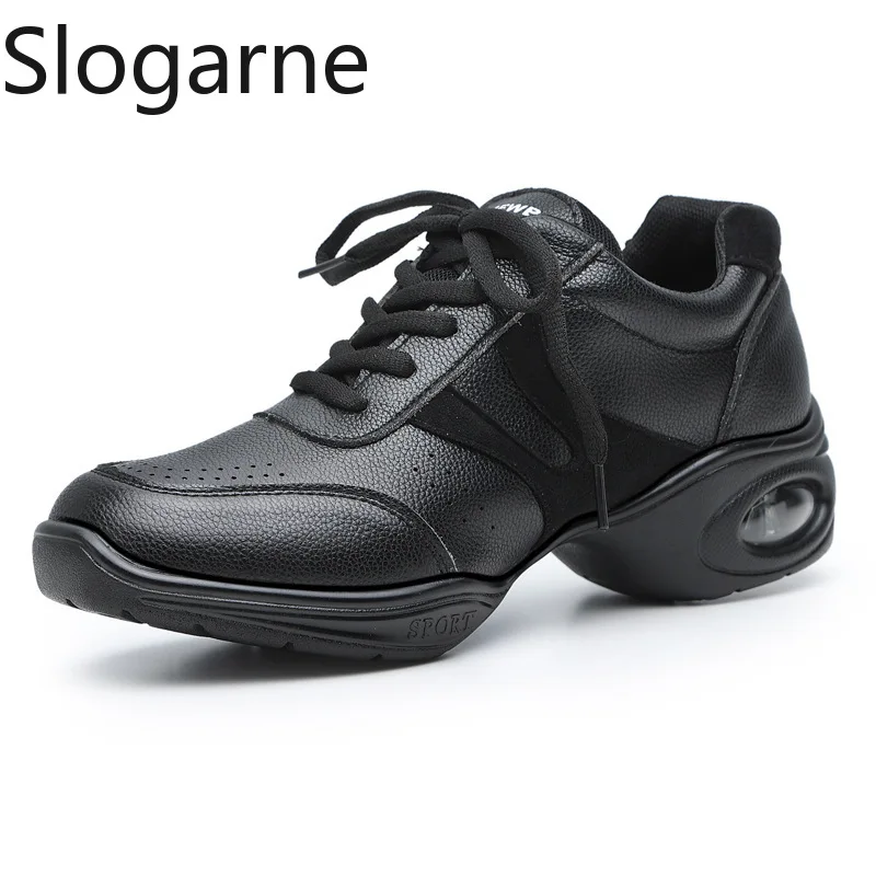 2026 New Luxury Air Cushion Sneakers Women 5CM Thick Leather Wedges Casual Sports Shoes Women Modern Jazz Ballroom Dance Shoes