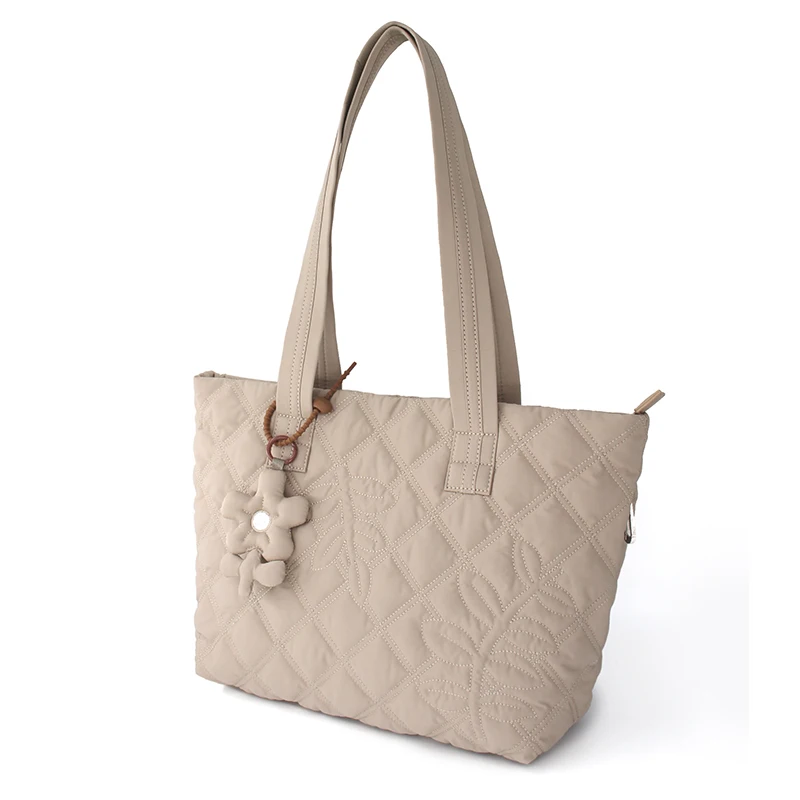 Imagem -03 - Bolsa de Ombro Princesa Flor para Mulher Bolsa Tote Acolchoada Grande Grande Marca Designer Moda Novo Tendência 2023