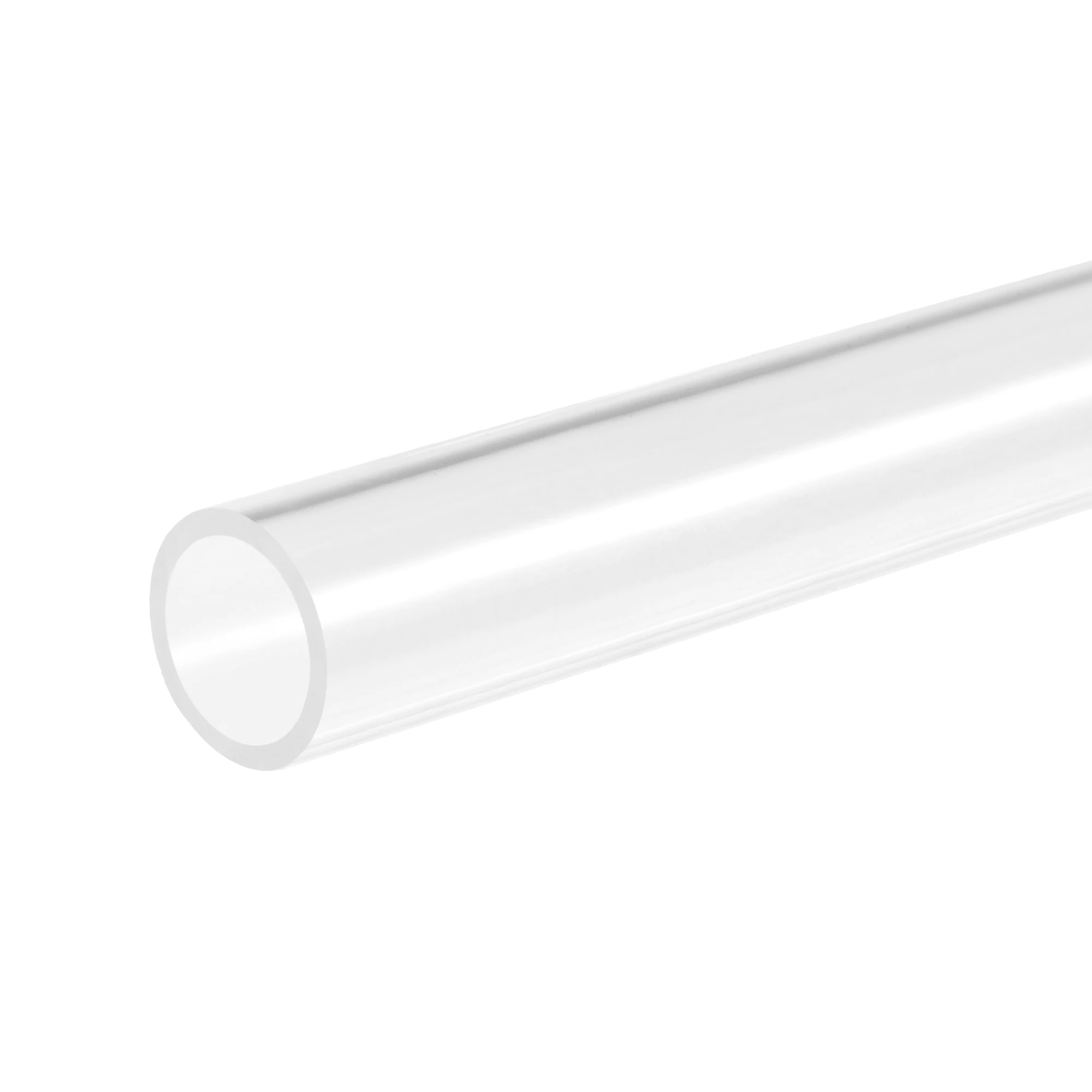 Uxcell Acrylic Pipe Rigid Round Tube Clear 24mm ID 30mm OD 305mm for Lamps and Lanterns Water Cooling System