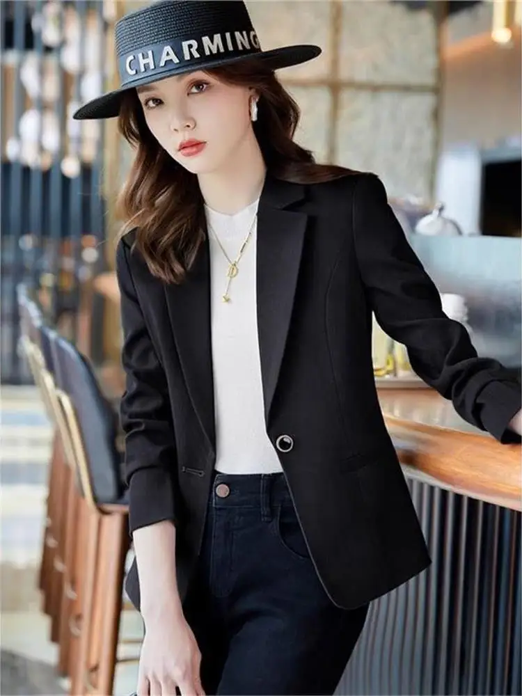 

ort Tailored Women's Suit Jaet Clean Fit Sle Profional Looking Spring Autumn New Faion Small Size Western Clothes