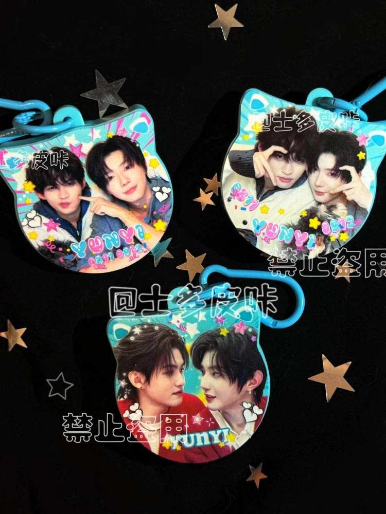 Yunyi Xinghe Cat Ear Sound Badge Double Character Starry Voice Cute Pendant Bag Hanging Decoration Tv Pendant Collect Acg Gifts view 6