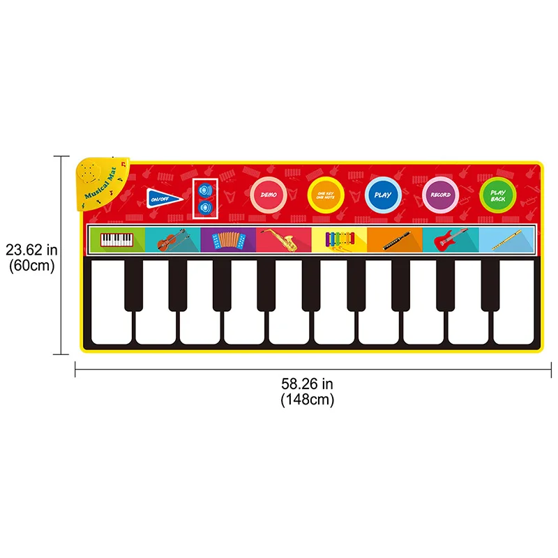 Electronic Musical Mat Carpets Keyboard Baby Piano Play Mat Musical Instrument Montessori Toy Educational Toys for Kids