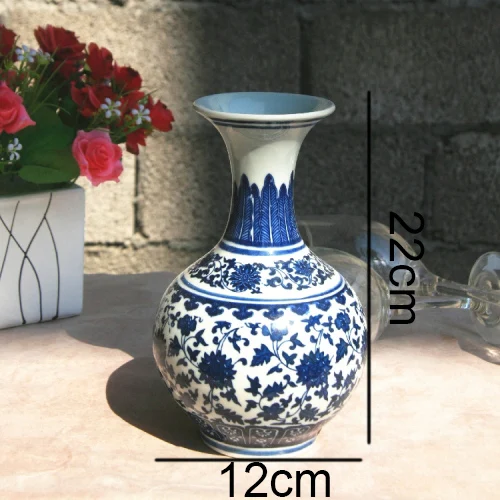 New Ceramic Tea Pot Blue and White Porcelain Decoration of Coffee Beans Sealed Storage Classical Household