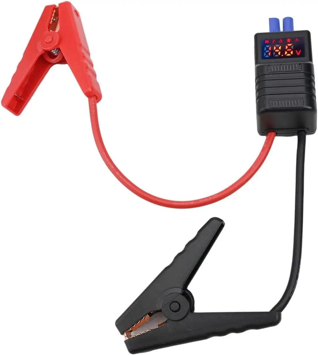 Portable Jump Cable Clips for Car Battery Booster Alligator Clamps 10AWG Double-Layered Copper Reverse Charge Prevention