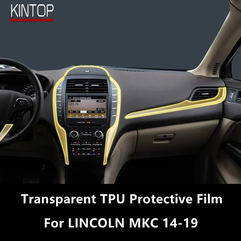 

For LINCOLN MKC 14-19 Car Interior Center Console Transparent TPU Protective Film Anti-scratch Repair Film Accessories Refit